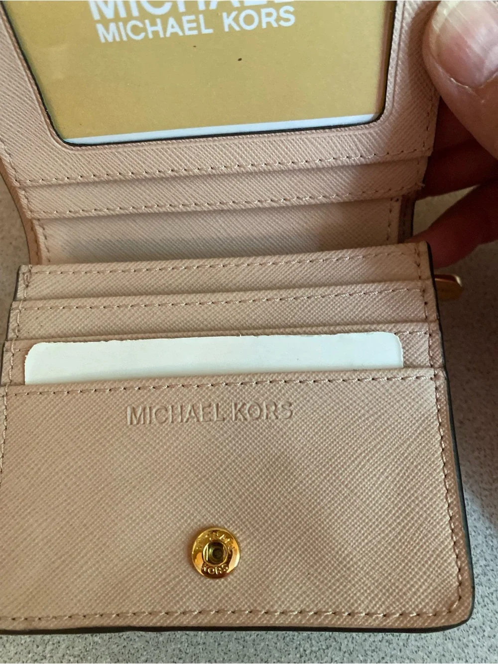 Michael Kors Jet Set Travel Studded Flap Card Holder Wallet
